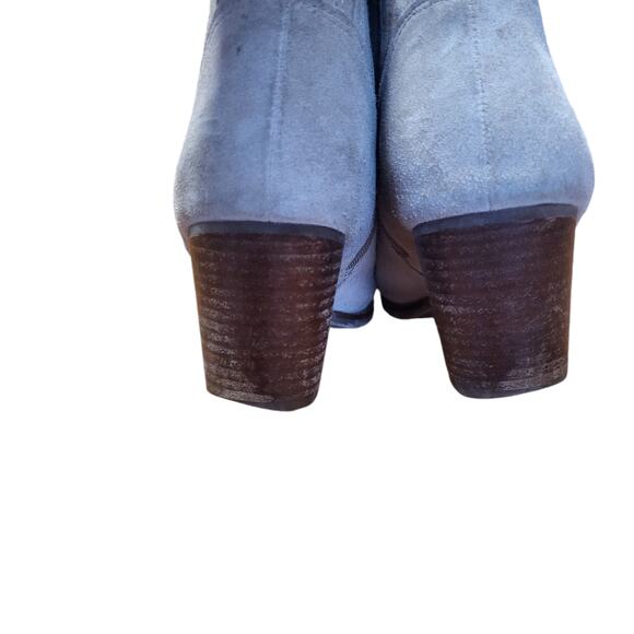 Crown Vintage beige heeled zip up boots size 10 - Picture 6 of 6